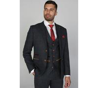 Paul Andrew Madrid - Men's Blue Tweed Blazer - 54