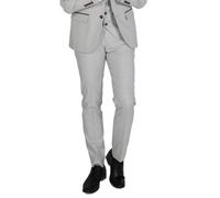 Paul Andrew Mark - Men's Beige Check Trouser - Beige 42