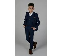 Paul Andrew Mayfair - Boy's Blue Birdseye 3 Piece Suit - 5 Years