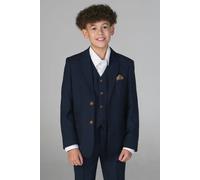 Paul Andrew Mayfair - Boys Navy 3 Piece Classic Birdseye Wedding Suit - 6 Years