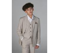 Paul Andrew Mayfair - Boys Stone 3 Piece Classic Birdseye Wedding Suit - 1 Year