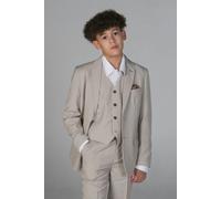 Paul Andrew Mayfair - Boys Stone 3 Piece Classic Birdseye Wedding Suit - 11 Years