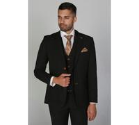 Paul Andrew Mayfair- Men's Plain Black Blazer - 36