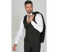 Paul Andrew Mayfair- Men's Plain Black Waistcoat - 34