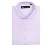 Paul Andrew Men’s Classic Double Cuff Cutaway Collar Dress Shirt - Lilac - Large
