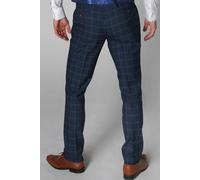 Paul Andrew Men's Hamleys Check Classic Trousers in Blue | Size: 38R Paul Andrew Blue 38R
