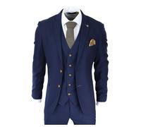 Paul Andrew Men's Mayfair 3 Piece Grooms Wedding Suit in Navy | Size: 34R Paul Andrew Navy 34R