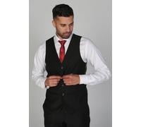 Paul Andrew Men's Parker Plain Funeral Waistcoat in Black | Size: 34R Paul Andrew Black 34R