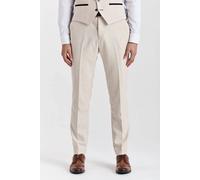 Paul Andrew Men's Regent Trousers Plaid Check Formal Suit Pants in Cream | Size: 40R Paul Andrew Cream 40R