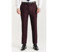 Paul Andrew Men's Regent Trousers Plaid Check Formal Suit Pants in Wine | Size: 38R Paul Andrew Wine 38R