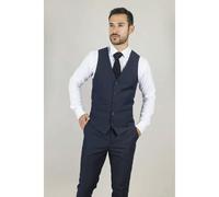 Paul Andrew Parker - Men's Navy Blue Tailored Fit Waistcoat - 34