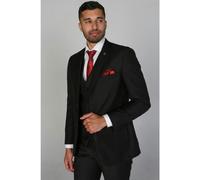 Paul Andrew Parker - Men's Plain Black Blazer - 36