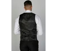 Paul Andrew Parker - Men's Plain Black Waistcoat - 42