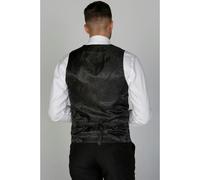 Paul Andrew Parker - Men's Plain Black Waistcoat - 44