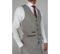 Paul Andrew Ralph - Men's Cream Tweed Waistcoat - 42