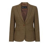 TruClothing Women's Blazer Brown Tweed Tailored Fit Formal Jacket - Brown 16
