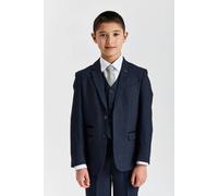 Paul Andrew Regent - Boys Navy Blue 3 Piece Prince Of Wales Checked Suit - 3 Years