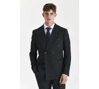 Paul Andrew Regent - Men's Green Checked Double Breasted Blazer - Green - 36