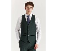 Paul Andrew Regent - Men's Green Plaid Check Waistcoat - 38