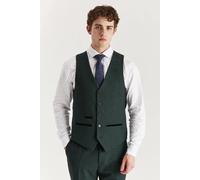 Paul Andrew Regent - Men's Green Plaid Check Waistcoat - 50