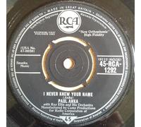Paul Anka - Paul Anka 45 RPM I never knew your name / A steel guitar and a glass of wine