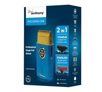 Paul Anthony Pro Series One Lithium Mens Professional Foil Shaver with Blades for Normal or Sensitive Skin, Spare Hypo-allergenic Foil and Travel Bag, Dry use only - Blue - H5003BL