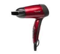 Paul Anthony Travel Dry 1200w Travel Hair Dryer / 2 Heat Settings / 2 Speed Settings/Folding Handle/Concentrator Nozzle/Safety Cut-Off/Hang up Loop/Dual Voltage 110/240v - Hot Red - H1010RD