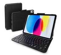 PAUL B for iPad 10th/11th Generation Case with Keyboard 10.9 Inch 2022/11 Inch 2025,Cover with Pencil Holder,Integrated for 10 Gen/11 Gen(A16),Wireless iPad Keyboard Case,Thin & Light (Black)