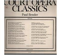 Paul Bender - Court Opera Classics [Vinyl LP]