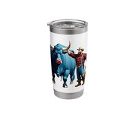 Paul Bunyan & The Tall Babe The Blue Ox Stainless Steel Insulated Tumbler