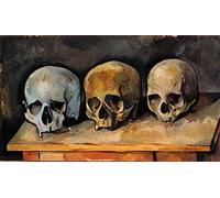 Paul Cezanne A4 Photo the three skulls