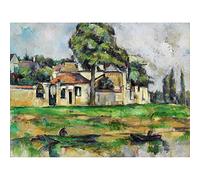 Paul Cezanne Banks Of The Marne Art Print Canvas Premium Wall Decor Poster Mural