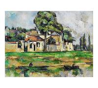 Paul Cezanne Banks Of The Marne Large Wall Art Print Canvas Premium Poster Mural