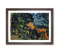 Paul Cezanne Chateau Noir Classic Painting Framed Print | A3 Walnut Framed Wall Art | Ready to Hang | Classic Historical Picture | Living Room Bedroom Lounge Office