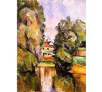 Paul Cezanne Country House By A River Art Print Canvas Premium Wall Decor Poster Mural