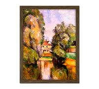 Paul Cezanne Country House By A River Large Framed Art Print Poster Wall Decor 18x24