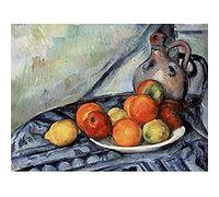 Paul Cezanne Fruit And A Jug On A Table Art Print Canvas Premium Wall Decor Poster Mural