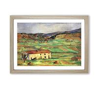 Paul Cezanne Landscape (3) Framed Print | A2 Oak Framed Wall Art | Ready to Hang | Modern Historical Picture | Living Room Bedroom Lounge Office