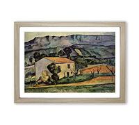 Paul Cezanne Landscape and Houses (3) Framed Print | A2 Oak Framed Wall Art | Ready to Hang | Modern Historical Picture | Living Room Bedroom Lounge Office