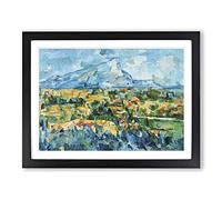 Paul Cezanne Landscape No.1 Classic Painting Framed Print | A4 Black Framed Wall Art | Ready to Hang | Classic Historical Picture | Living Room Bedroom Lounge Office