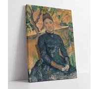 Paul Cézanne Madame Cézanne In The Greenhouse Canvas Wall Art Print Picture - 16 inch wide x 24 inch high (Frame Depth 30mm)