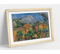 Paul Cezanne, Mont Sainte-Victoire Framed Wall Art Print Picture - A1 - Light Oak Frame