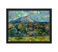 Paul Cezanne Mont Sainte Victoire Large Framed Art Print Poster Wall Decor 18x24