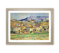 Paul Cezanne Montagne Sainte Victoire No.4 Classic Painting Framed Print | A2 Oak Framed Wall Art | Ready to Hang | Classic Historical Picture | Living Room Bedroom Lounge Office