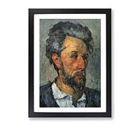 Paul Cezanne Self Portrait Classic Painting Framed Print | A3 Black Framed Wall Art | Ready to Hang | Classic Historical Picture | Living Room Bedroom Lounge Office