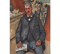 Paul Cezanne Sitzender Mann Kunstdruck Leinwand Premium Wanddekoration Poster Wandbild