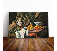 Paul Cezanne Still Life (11) Canvas Print | Gallery Wrapped 30mm Frame Wall Art | 24x16 inches | Ready to Hang | Modern Still Life Picture | Living Room Bedroom Lounge Office