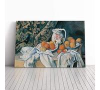 Paul Cezanne Still Life Canvas Print | Gallery Wrapped 30mm Frame Wall Art | 24x16 inches | Ready to Hang | Modern Still Life Picture | Living Room Bedroom Lounge Office