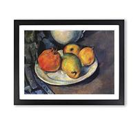 Paul Cezanne Still Life No.12 Classic Painting Framed Print | A4 Black Framed Wall Art | Ready to Hang | Classic Historical Picture | Living Room Bedroom Lounge Office