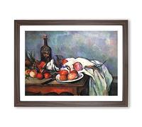 Paul Cezanne Still Life No.13 Classic Painting Framed Print | A4 Walnut Framed Wall Art | Ready to Hang | Classic Historical Picture | Living Room Bedroom Lounge Office